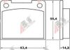 Фото Комплект тормозных колодок, дисковый тормоз 36037 Abs