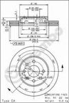 Фото Тормозной диск передний вент. 09782010 Brembo