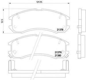 Комплект тормозных колодок, дисковый тормоз T0053 Pagid