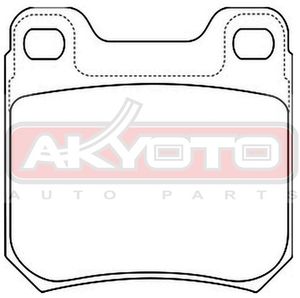 Колодки тормозные задние дисковые к-кт для Opel Vectra B 1999-2002 AKD1229 Akyoto
