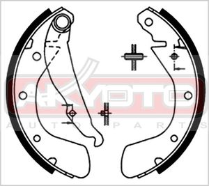 Колодки барабанные к-кт для Opel Corsa B 1993-2000 AKS0533 Akyoto