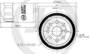 Фильтр масляный двигателя jfm0010 Jd
