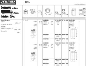 Гильза для Opel Senator A >1987