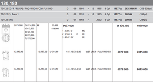 Поршень с гильзой (к-кт) для Volvo TRUCK F12 1977-1994
