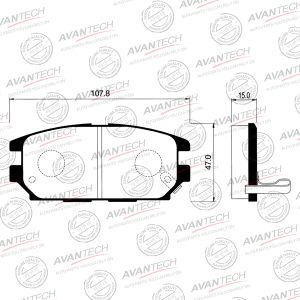 Колодки дисковые av017 Avantech
