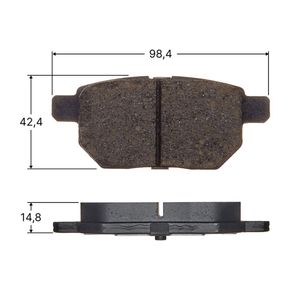 Колодки тормозные задние дисковые к-кт для Lifan Celliya 2014-2018 av1103 Avantech