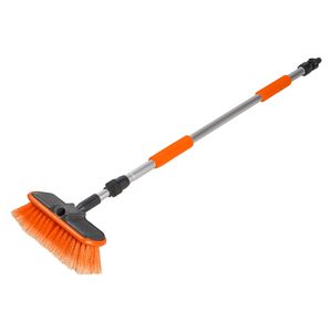 Швабра с насадкой для шланга, щеткой 20см и телескопической ручкой 100-150см (AB-H-02)