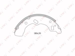 Колодки барабанные к-кт для Mazda 323 (BA) 1994-1998 bs5102 Lynx