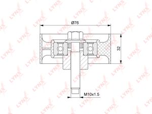 Ролик дополнительный ремня ГРМ для LDV Maxus 2005-2009 PB3142 Lynx