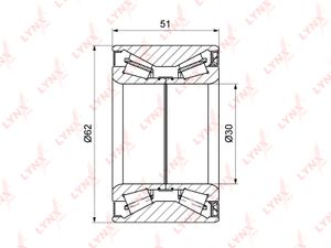 Подшипник задней ступицы для Citroen DS5 2012-2015 wb1286 Lynx