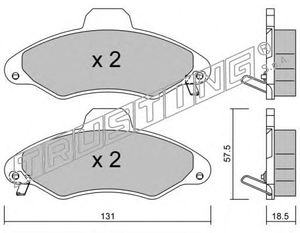 Комплект тормозных колодок, дисковый тормоз