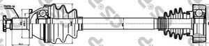 Полуось передняя левая для VW Polo (HB) 2009> 203063 Gsp