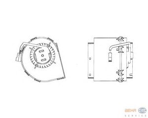 Вентилятор салона 8EW 009 158-511 Hella