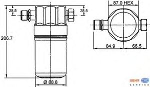 Осушитель, кондиционер 8FT 351 192-041 Hella