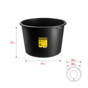 STAYER 90 л таз строительный круглый 0609890z01 Stayer