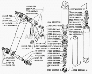 Палец крепления амортизатора ГАЗЕЛЬ передний верхний/нижний 33022905472 Газ