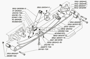 Кронштейн крепления амортизатора задний верхний 3302 ГАЗ (в/зА21R23-2915541) 3302291554111 Газ