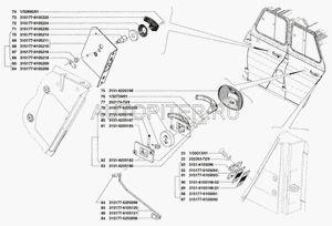Замок двери 3151776105209 Уаз