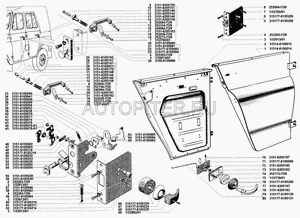 Замок двери 3151776105209 Уаз