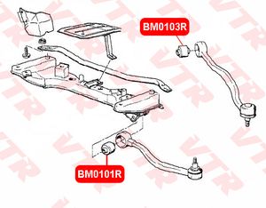 Сайлентблок верхнего рычага для BMW 5-серия E28 1981-1988 bm0103r Vtr