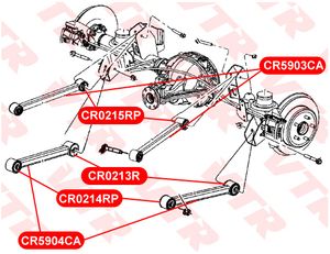 Тяга задняя продольная для Jeep Commander (XK) 2006-2010 CR0213R Vtr