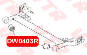 Сайлентблок балки задней подвески CHEVROLET MATIZ/SPARK dw0403r Vtr