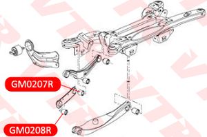 Сайлентблок заднего попер. рычага для Opel Insignia 2008-2017 GM0208R Vtr