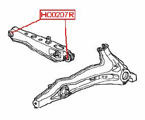 Сайлентблок нижнего поперечного рычага задней подв
