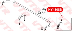 Тяга стабилизатора подвески заднего Kia Carnival 2005-2014 hy4308s Vtr