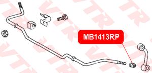 Втулка (сайлентблок) стойки стабилизатора для VW LT II 1996-2006 MB1413RP Vtr