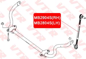 Стойка переднего стабилизатора левая для Mercedes Benz GLK-Class X204 2008-2015 MB2804S Vtr