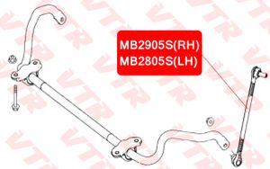 Стойка переднего стабилизатора правая для Mercedes Benz W218 CLS 2011-2017 MB2905S Vtr