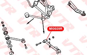 Сайлентблок поперечного рычага подвески задний MITSUBISHI GALANT (EA) 1997- mi0609r Vtr