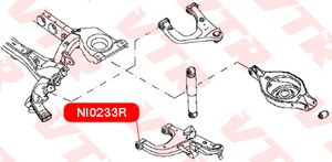 Сайлентблок рычага задней подвески ni0233r Vtr