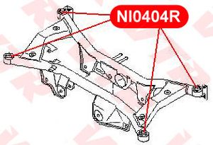 Сайлентблок балки задней подвески ni0404r Vtr
