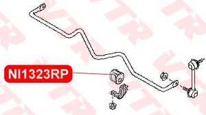 Втулка (сайлентблок) заднего стабилизатора для Nissan Juke (F15) 2011-2019 NI1323RP Vtr