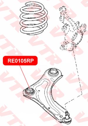 Сайлентблок переднего рычага передний для Renault Scenic III 2009-2015 re0105rp Vtr