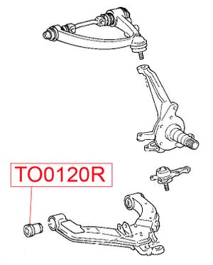 Сайлентблок переднего рычага передний TO0120R Vtr