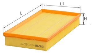Элемент фильтрующий автомобильныйвоздушный "AF-1612"