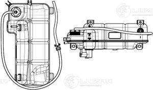 Бачок расширит. охл. жидкости для а/м Iveco Daily (06-) 2.3D/3.0D (LET 1610) let1610 Luzar
