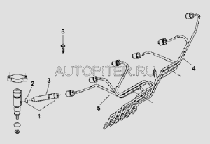 Штуцер форсунки коннектор ( морковка) 3944833 Isle e2 3944833 Cummins