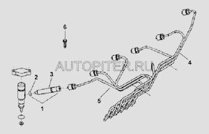 Штуцер форсунки коннектор ( морковка) 3944833 Isle e2 3944833 Cummins
