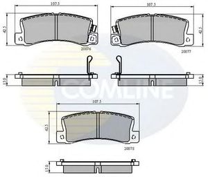 Комплект тормозных колодок, дисковый тормоз CBP3458 Comline