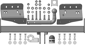"Фаркоп KIA Sportage; Hyundai IX35; 2010-2016 " 91001a Motodor