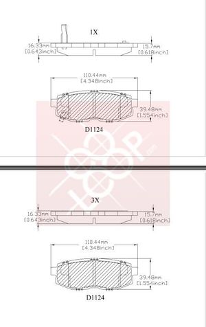 Колодки тормозные задние дисковые к-кт для Subaru Forester (S13) 2012-2018 cmx1124 Friction Master
