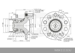 —тупица в сборе [задн, ABS] HYUNDAI Sonata VI (YF), V (NF), Grandeur (TG, HG), i40 (VF)/KIA Magentis II (MG), Sportage III (SL), Carens II (FJ),III (U WBK1111DU Krauf