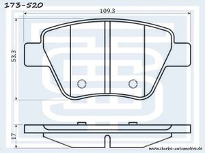 КОЛОДКИ ТОРМОЗНЫЕ ЗАД. VW GOLF VI / JETTA III-IV / TOURAN (1T1-1T3) / SKODA OCTA 173520 Starke
