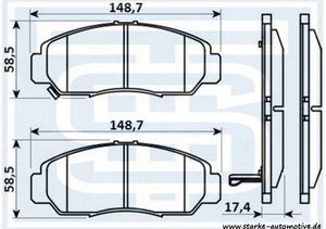 179-792_STARKE_Колодки тормозные HONDA CIVIC VIII- 179792 Starke