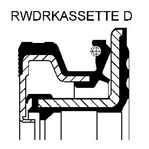 Уплотняющее кольцо, ступица колеса 12015136B Corteco