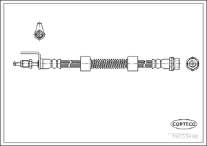 Шланг тормозной передний для Ford Transit/Tourneo Connect 2002-2013 19033498 Corteco